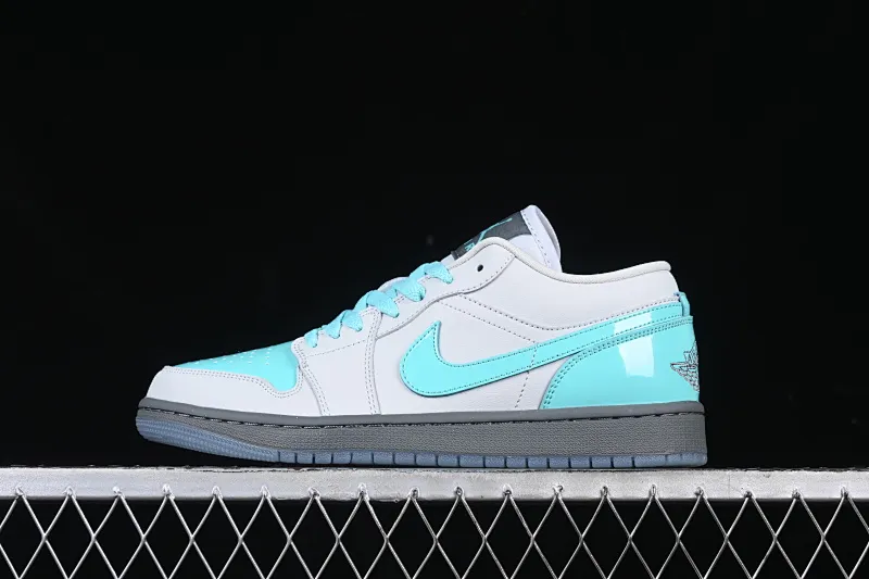 All categories Air Jordan Jordan series basketball shoes Air Jordan 1 Low Air Jordan 1 Low AJ1 Joe 1 patent leather gray green low-top cultural casual sneakers HQ3599-025